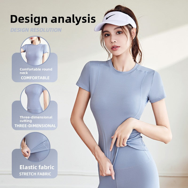 Stretch Fitness T-Shirt Women Sports Top