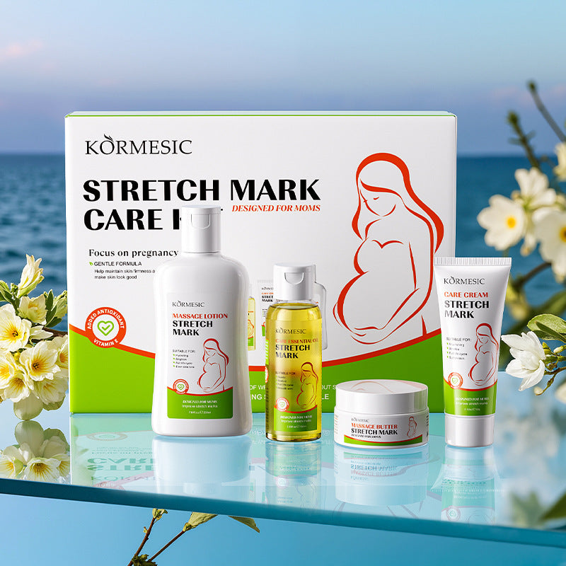 Stretch Mark Care Kit with Moisturizing Cream and Oil