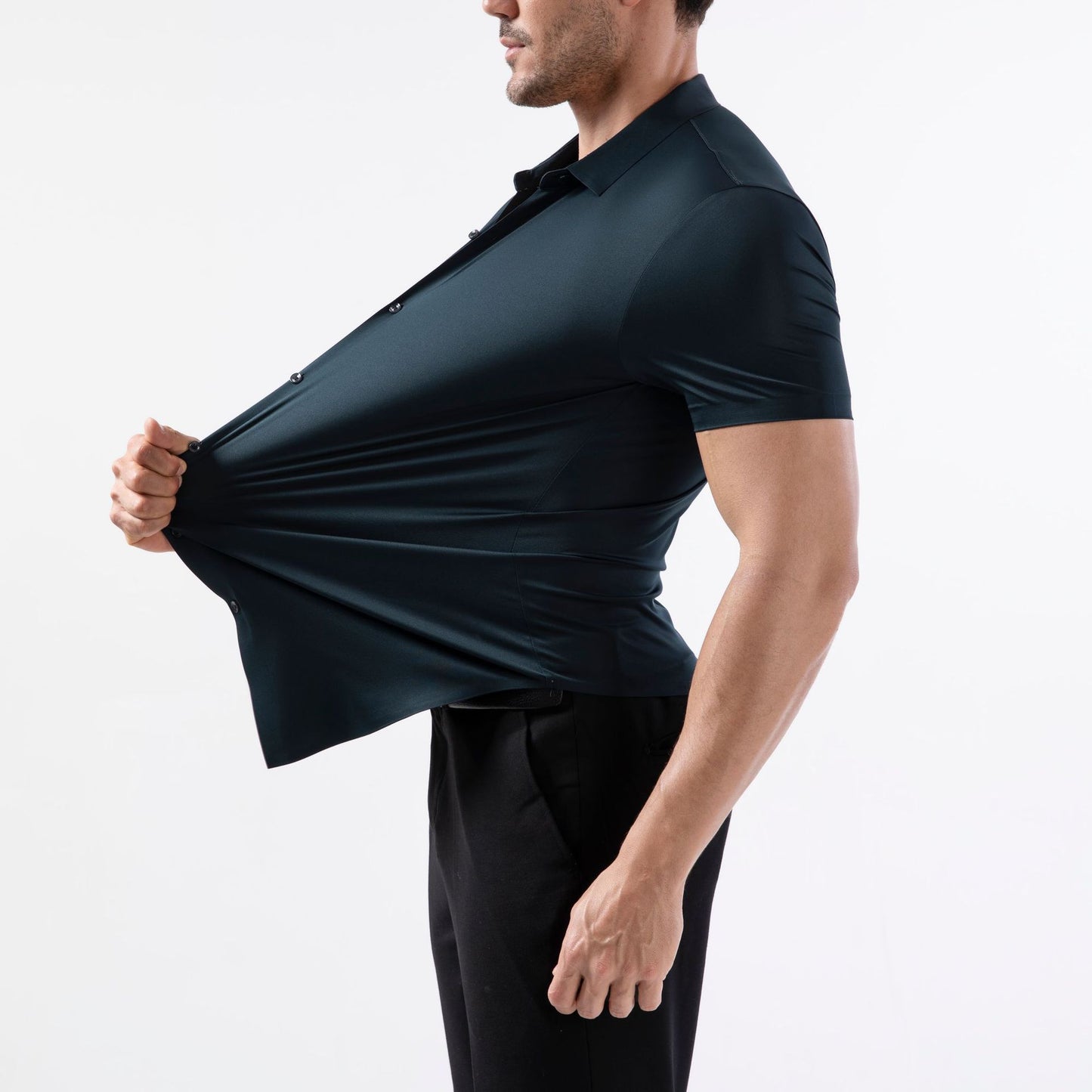 Stretch Short Sleeve Mens Shirt