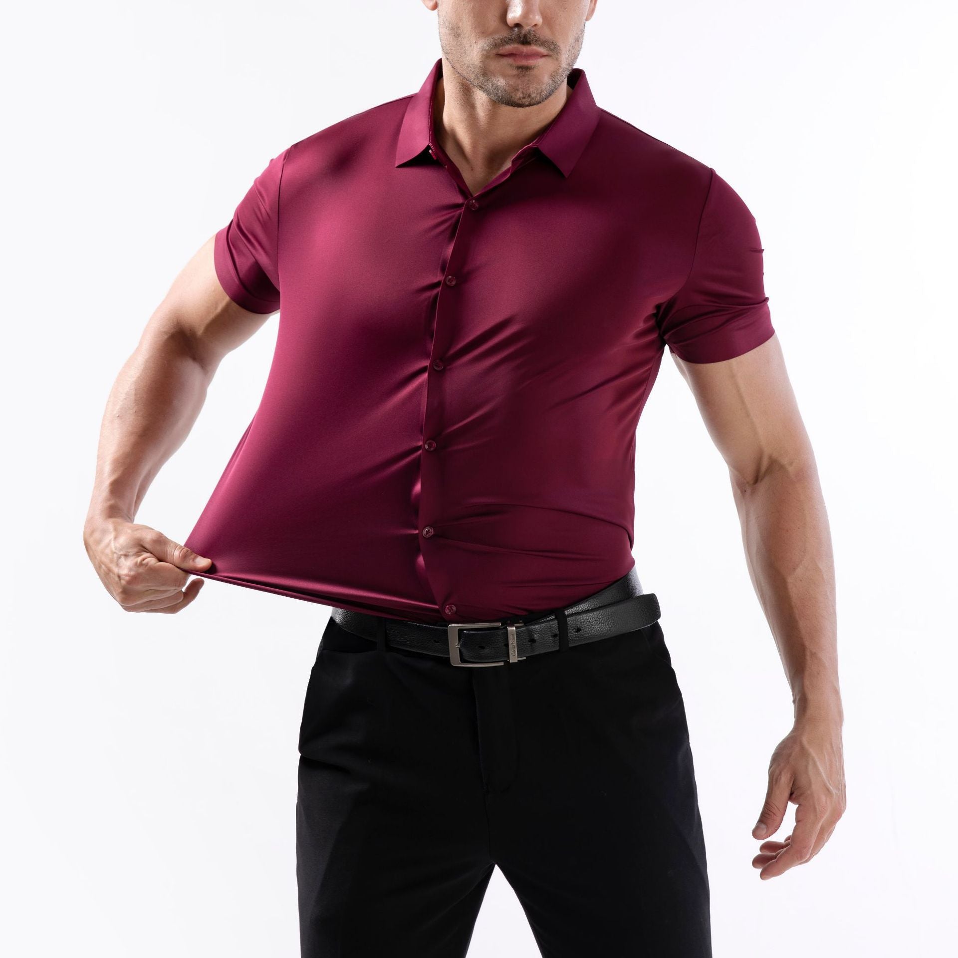 Stretch Short Sleeve Mens Shirt