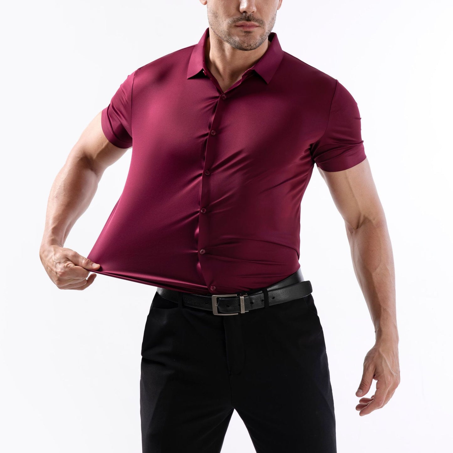 Stretch Short Sleeve Mens Shirt