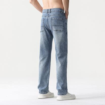 Stretch Wide Leg Denim Trousers