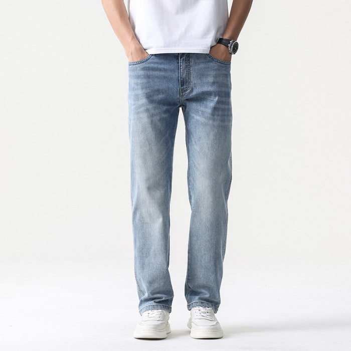 Stretch Wide Leg Denim Trousers