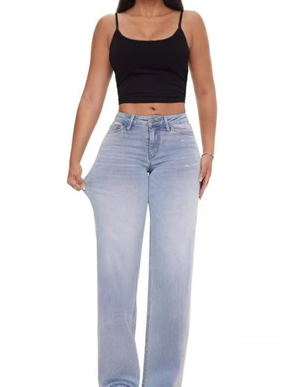 Stretch Wide Leg Women's Jeans