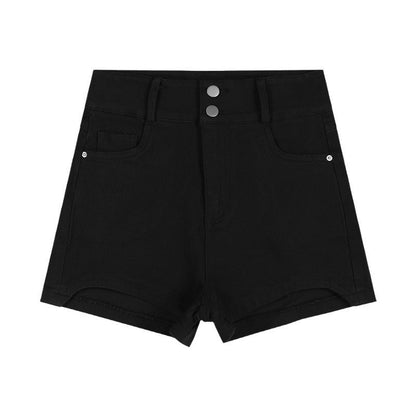 Stretchy A-Line Denim Shorts for Women