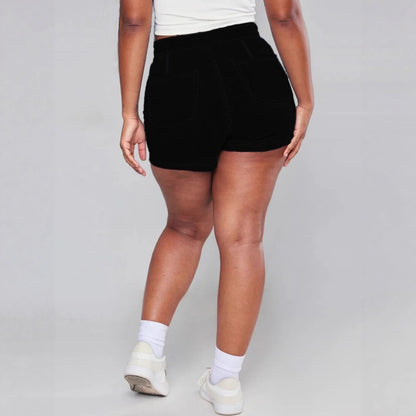 Stretchy High Waist Denim Shorts
