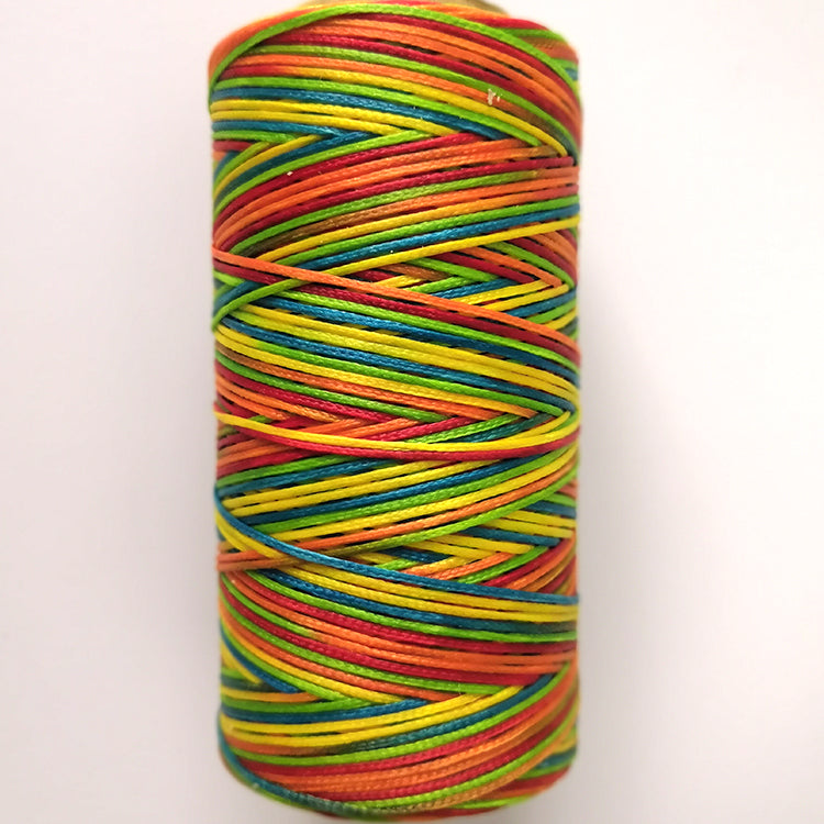 String weaving and sewing with wax thread