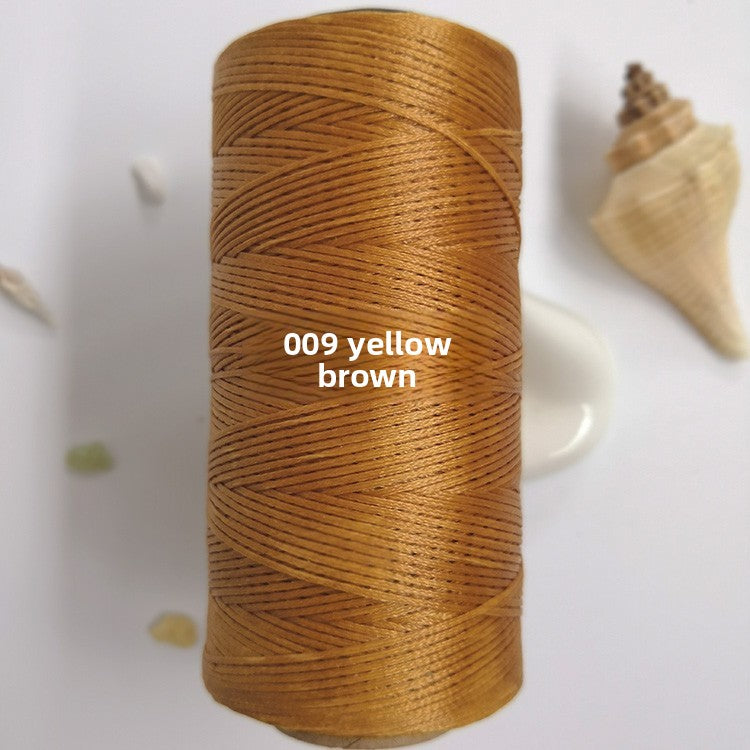 String weaving and sewing with wax thread