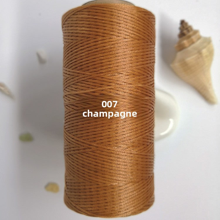 String weaving and sewing with wax thread