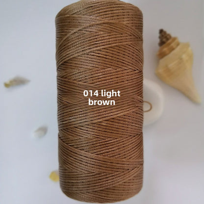 String weaving and sewing with wax thread