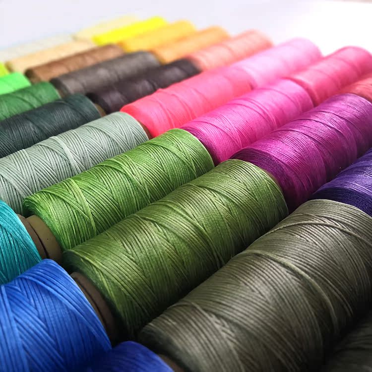 String weaving and sewing with wax thread
