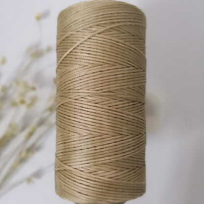 String weaving and sewing with wax thread