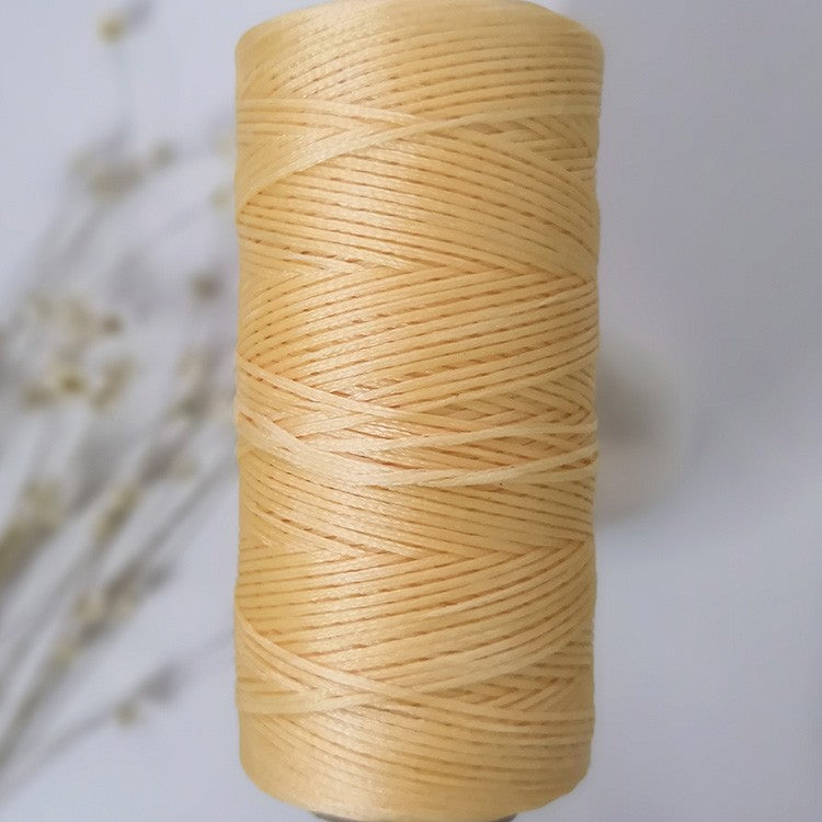 String weaving and sewing with wax thread
