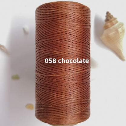 String weaving and sewing with wax thread