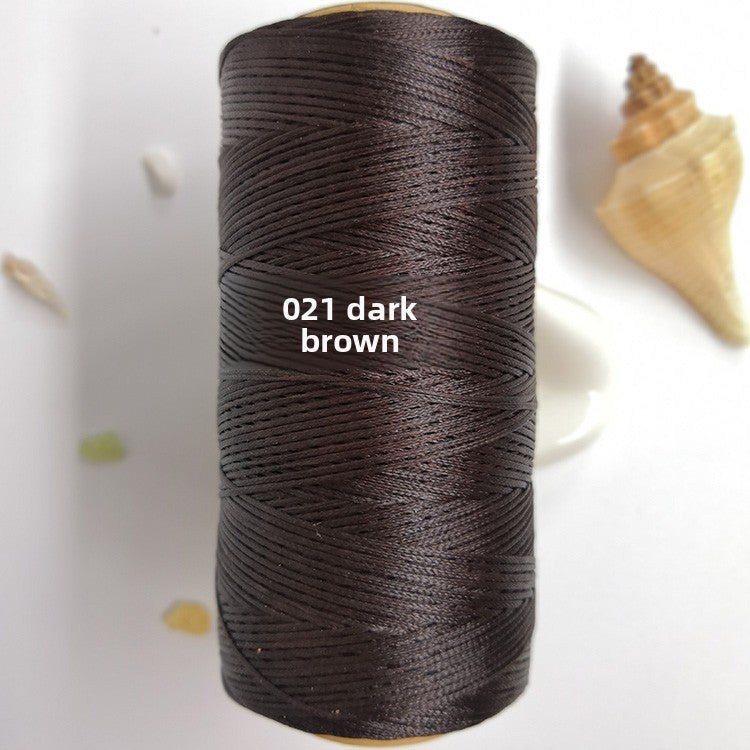 String weaving and sewing with wax thread