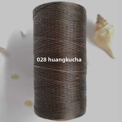 String weaving and sewing with wax thread