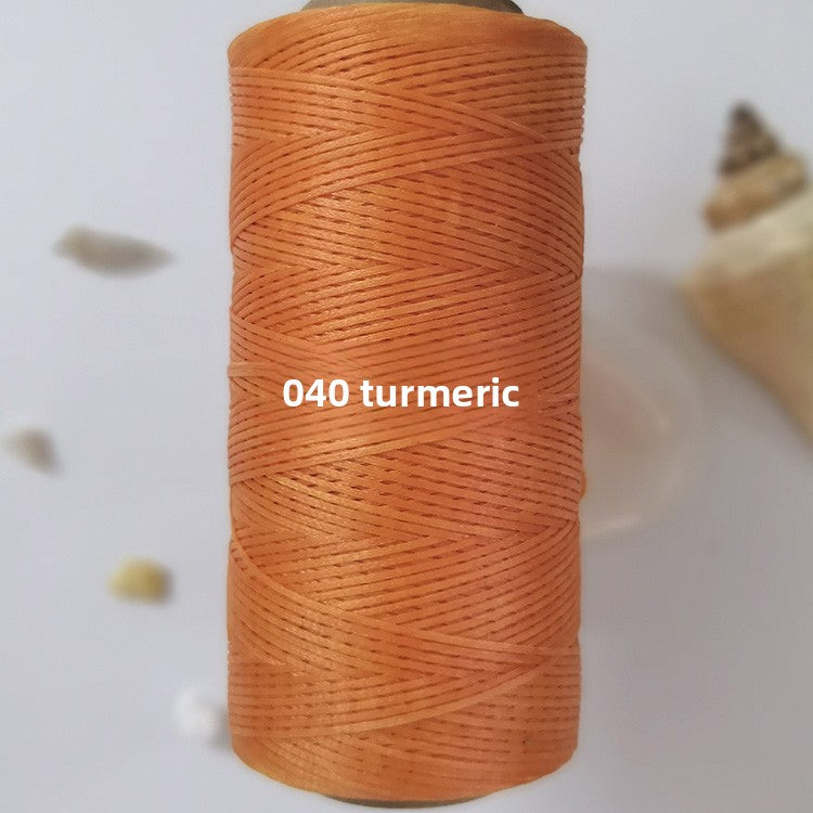 String weaving and sewing with wax thread
