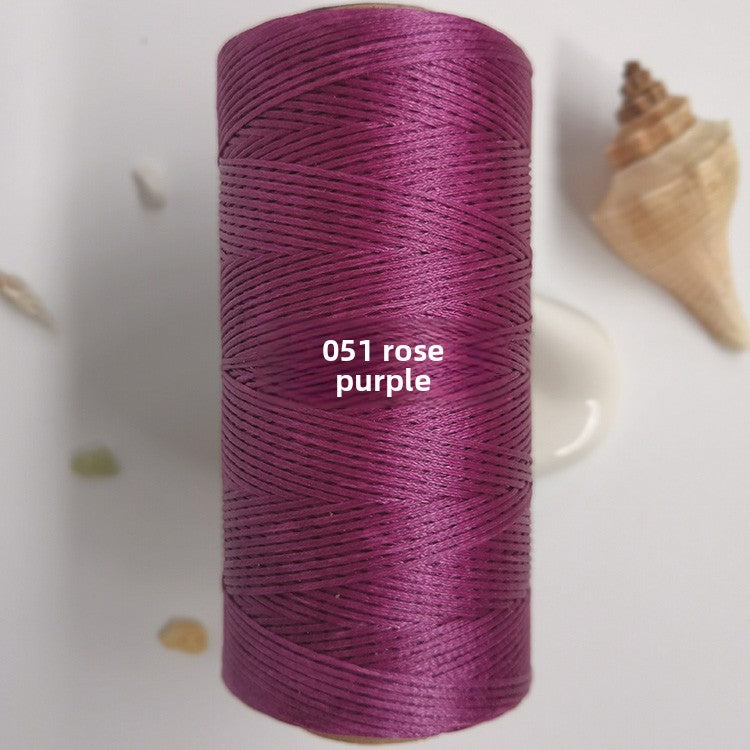 String weaving and sewing with wax thread