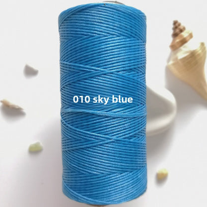 String weaving and sewing with wax thread