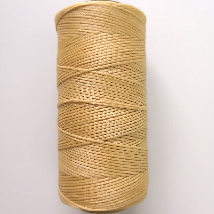 String weaving and sewing with wax thread