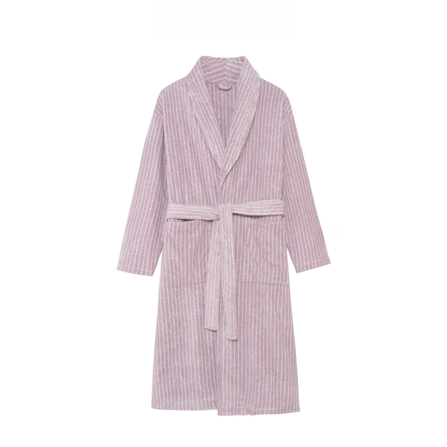striped bathrobe