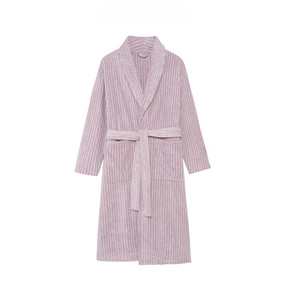 striped bathrobe