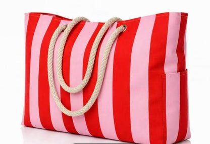 Striped Beach Bag