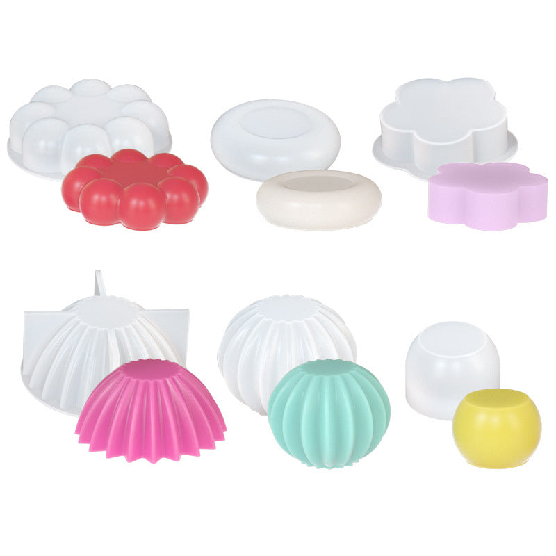 Striped Bubble Flower Silicone Mold