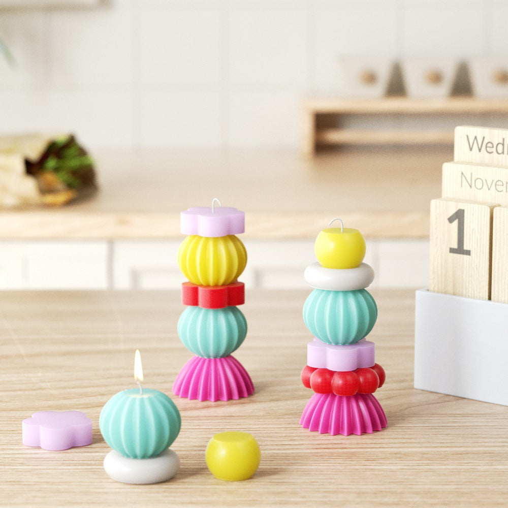 Striped Bubble Flower Silicone Mold