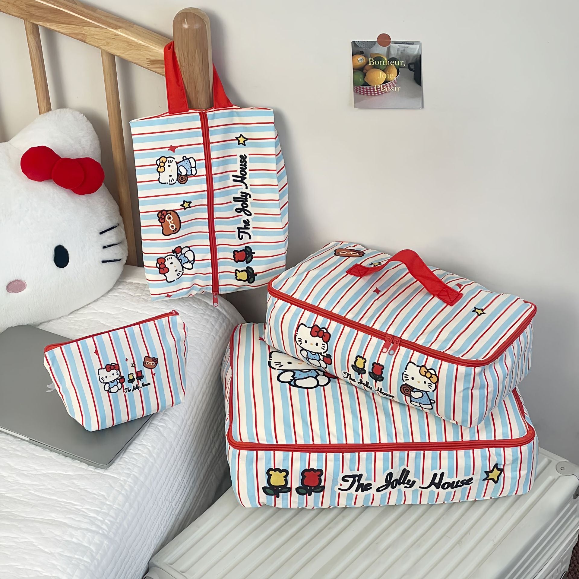 Striped Cat Storage Bag