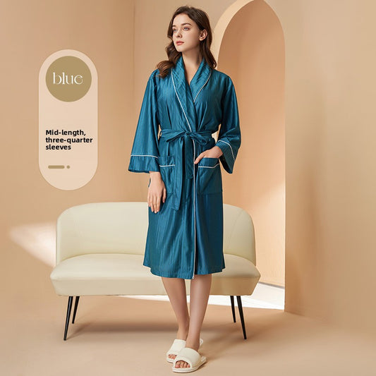 Striped Cooling Bathrobe
