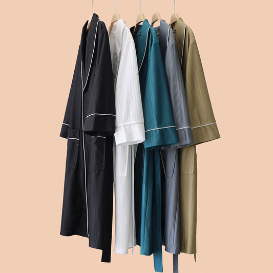 Striped Cooling Bathrobe