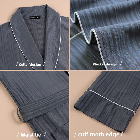 Striped Cooling Bathrobe