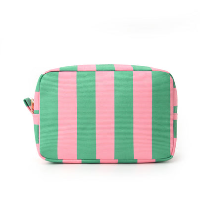 Striped Corduroy Cosmetic Bag