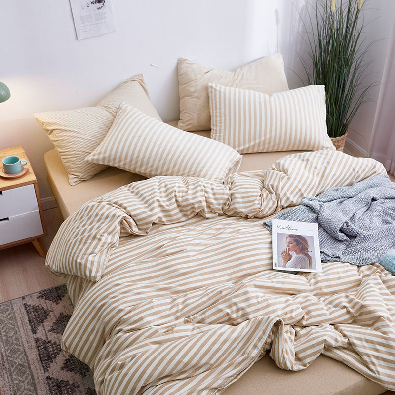 Striped Cotton Bedding Set
