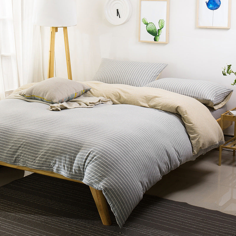 Striped Cotton Bedding Set
