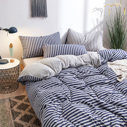 Striped Cotton Bedding Set