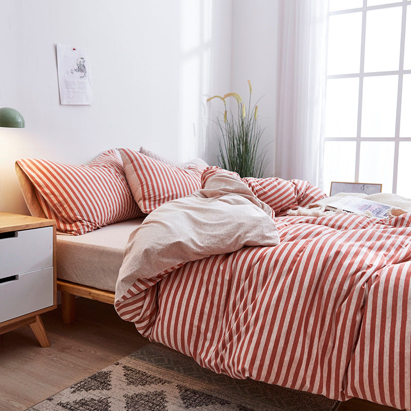 Striped Cotton Bedding Set
