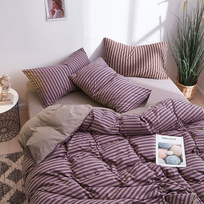 Striped Cotton Bedding Set
