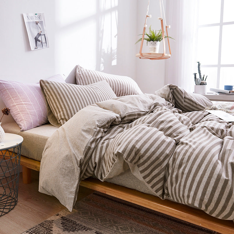 Striped Cotton Bedding Set