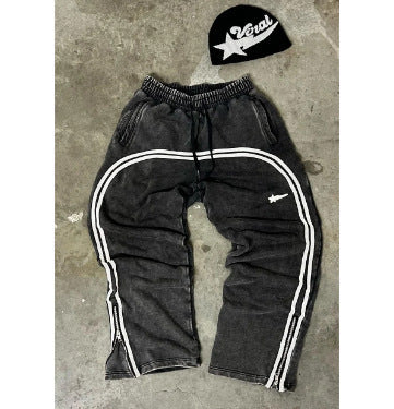 Striped Cotton Sweatpants