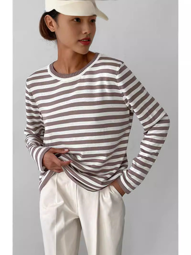 Striped Knitted Pullover Sweater