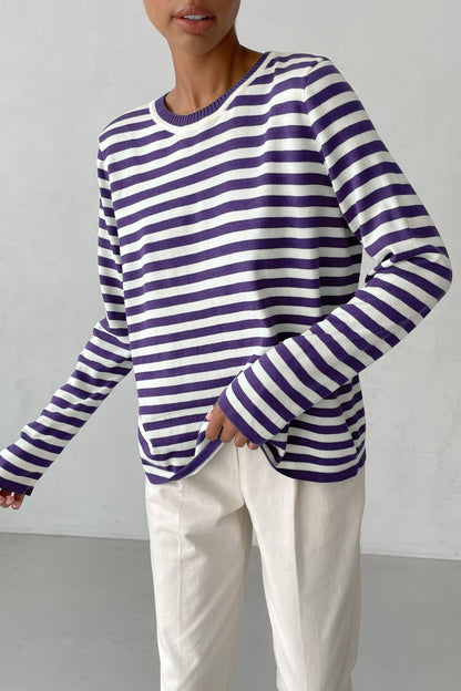 Striped Knitted Pullover Sweater