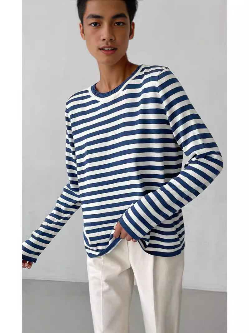 Striped Knitted Pullover Sweater