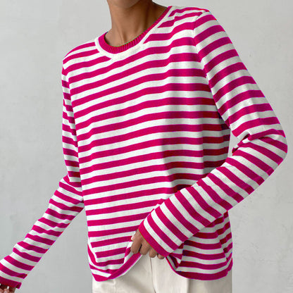 Striped Knitted Pullover Sweater