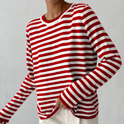 Striped Knitted Pullover Sweater