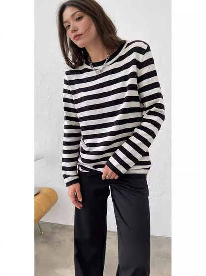 Striped Knitted Pullover Sweater