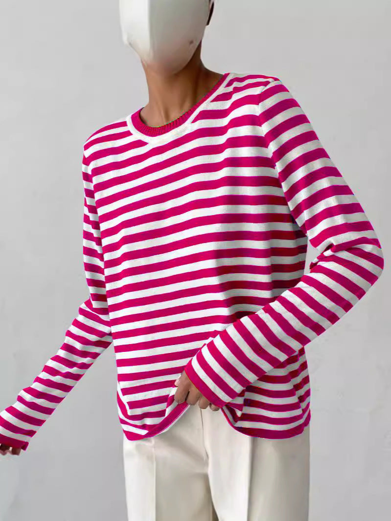 Striped Knitted Pullover Sweater