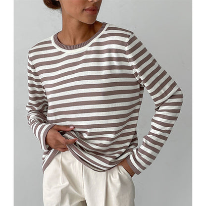 Striped Knitted Pullover Sweater