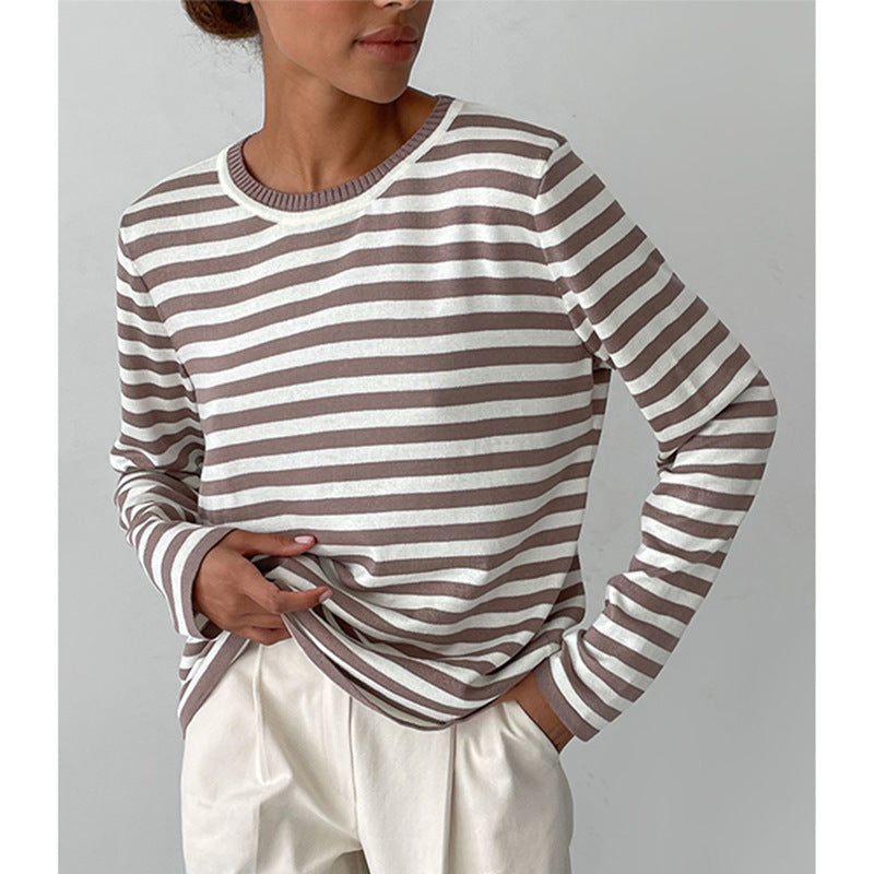 Striped Knitted Pullover Sweater